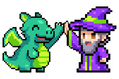 Dragon and Wizard High Five-50