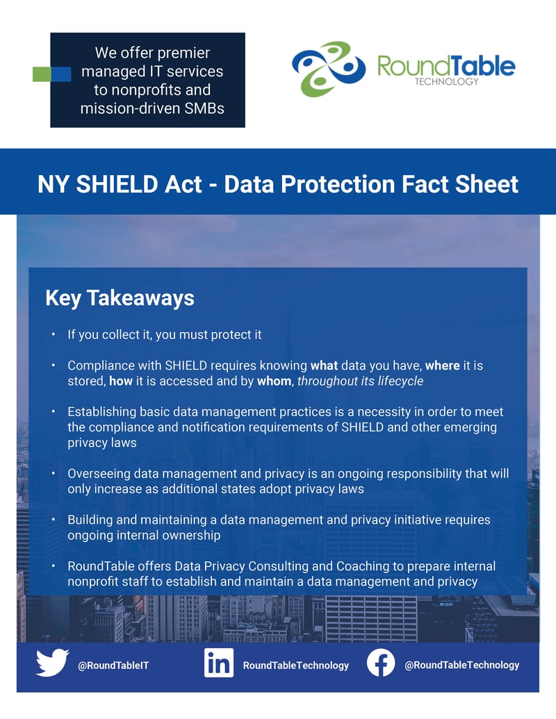 NY SHIELD Data Management Fact Sheet