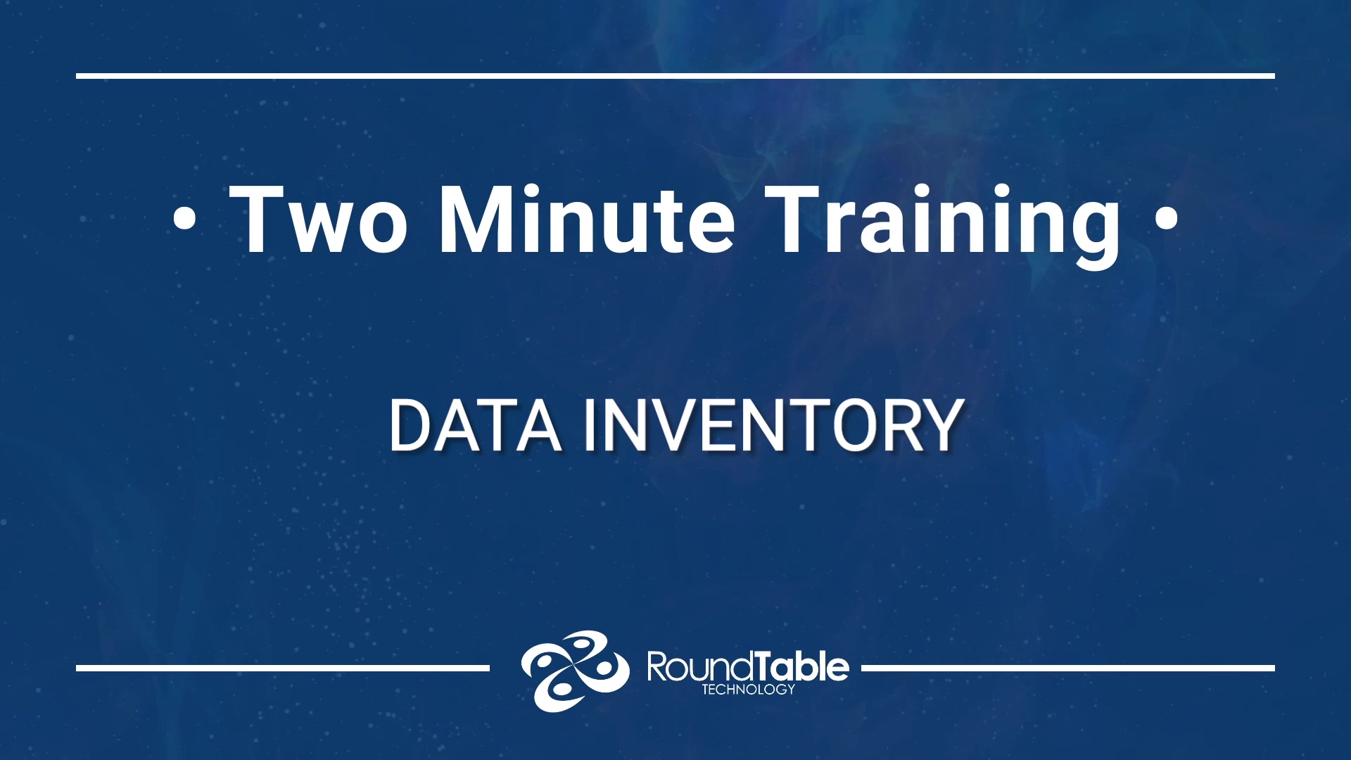 Two Minute Training - Data Inventory-thumb