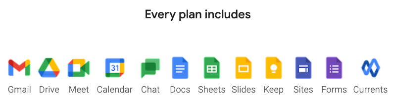 google workspace plan tools