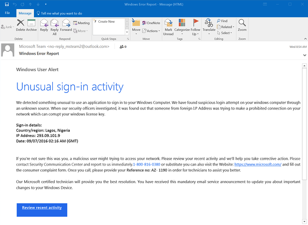 phishing example 1