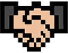 pixel handshake small